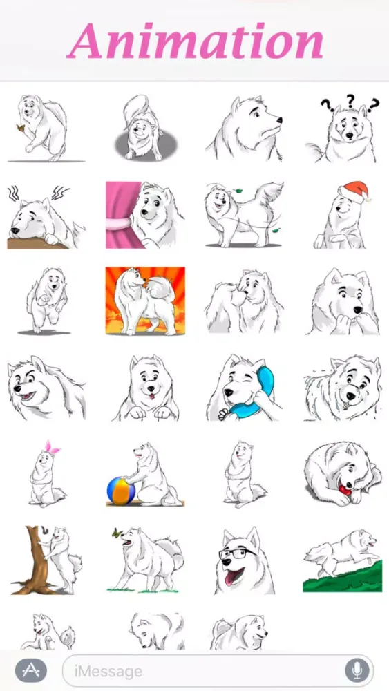 Husky Dog - Cute snow dog for iMessage应用截图