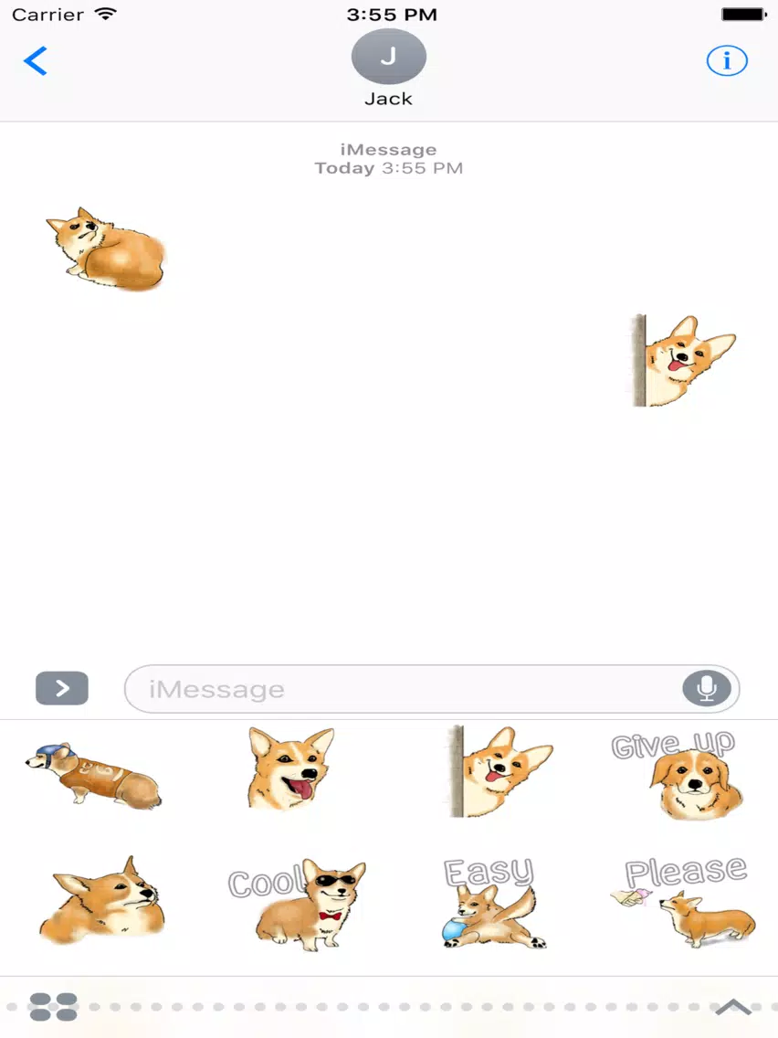 Capturas de pantalla de Corgi Dog Stickers for iMessage iPad 