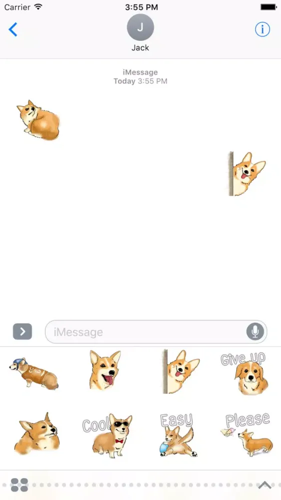 Corgi Dog Stickers for iMessage स्क्रीनशॉट