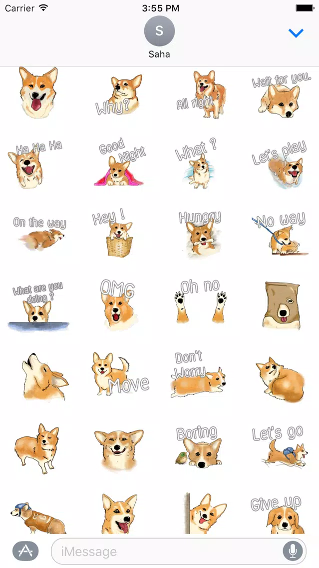 Capturas de pantalla de Corgi Dog Stickers for iMessage