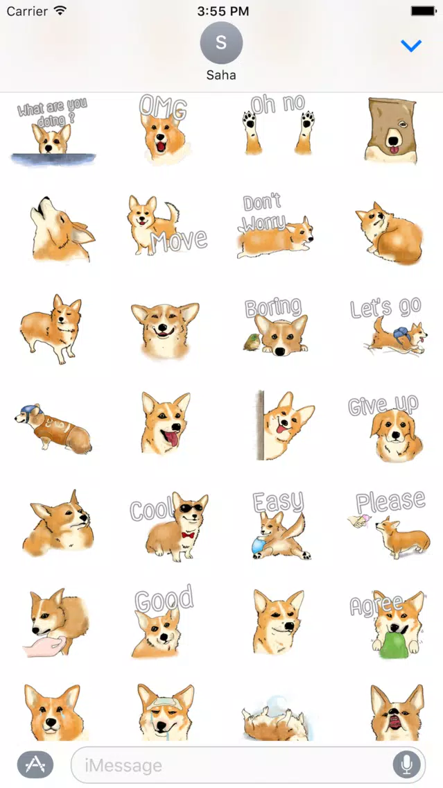Capturas de pantalla de Corgi Dog Stickers for iMessage
