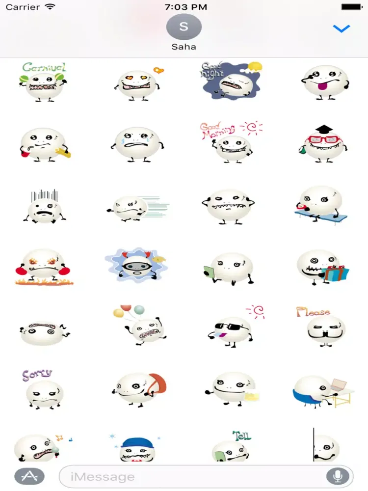 Captures d'écran de Lovely Monster Stickers iPad 