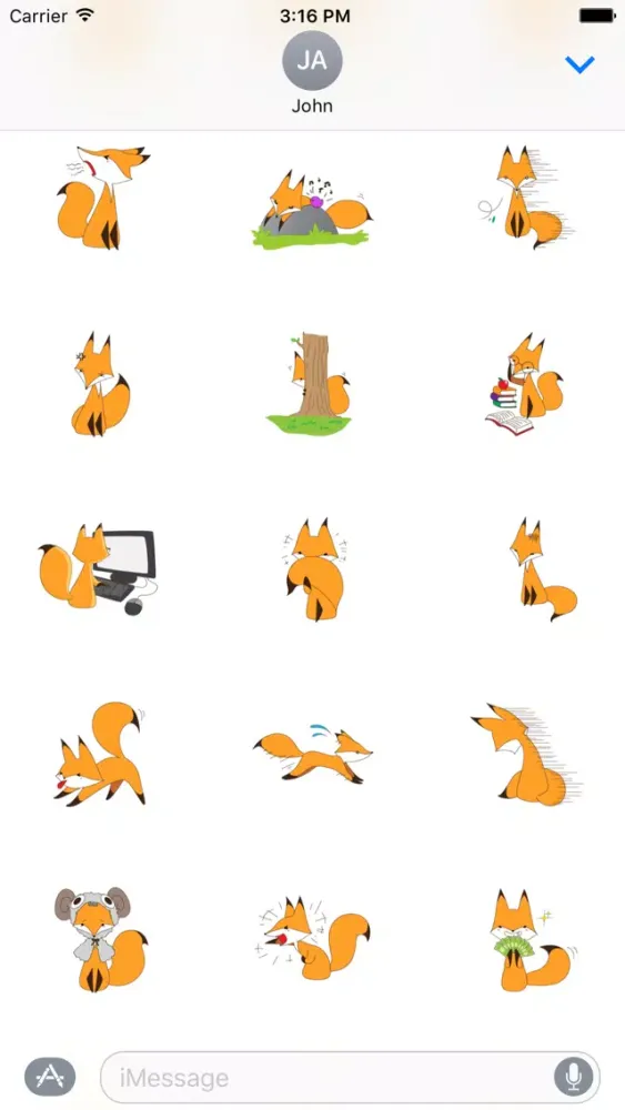 صور Naughty Fox Sticker