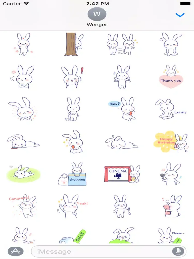 ภาพหน้าจอของ Rabbit Fun Stickers Chat iPad 