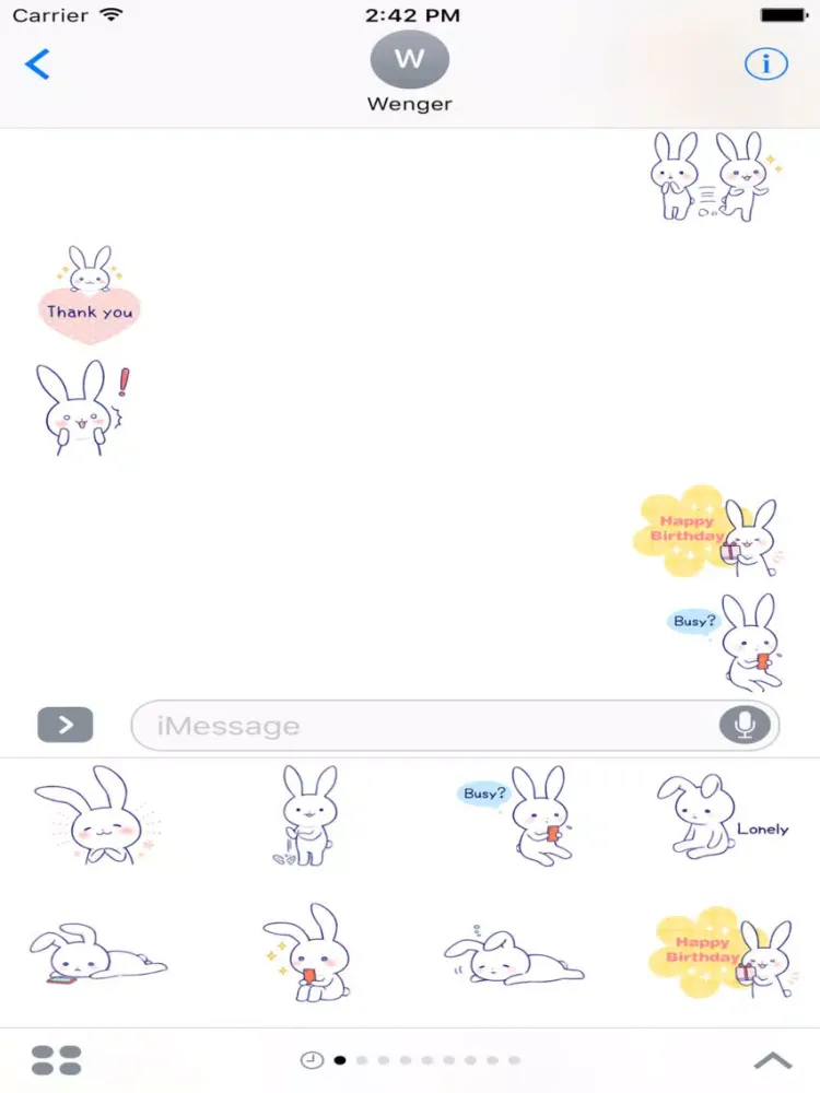ภาพหน้าจอของ Rabbit Fun Stickers Chat iPad 