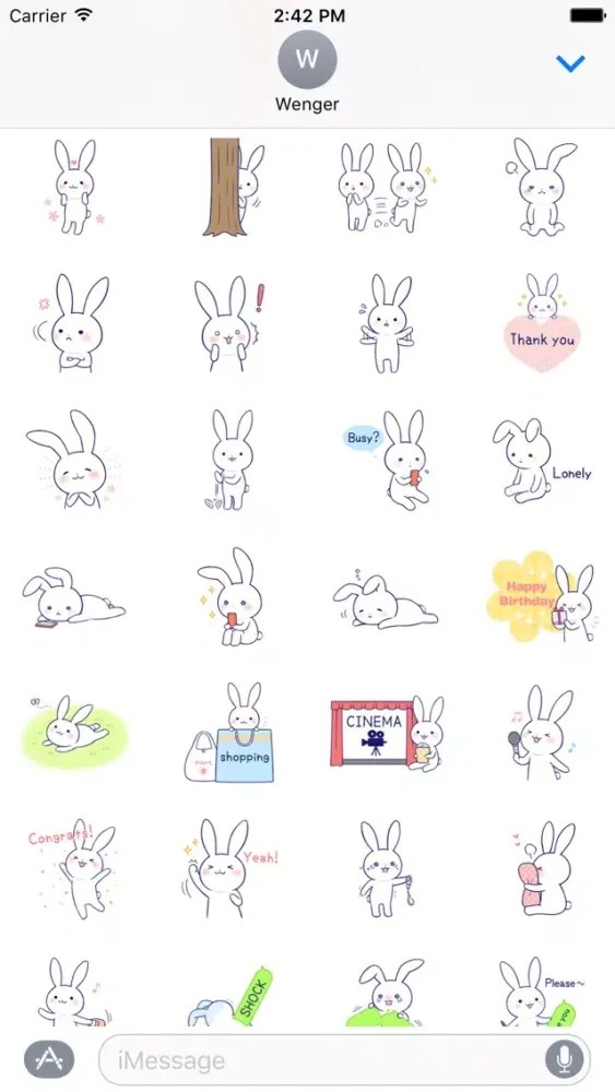 ภาพหน้าจอของ Rabbit Fun Stickers Chat