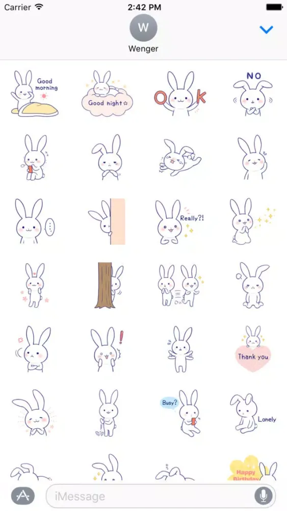 ภาพหน้าจอของ Rabbit Fun Stickers Chat