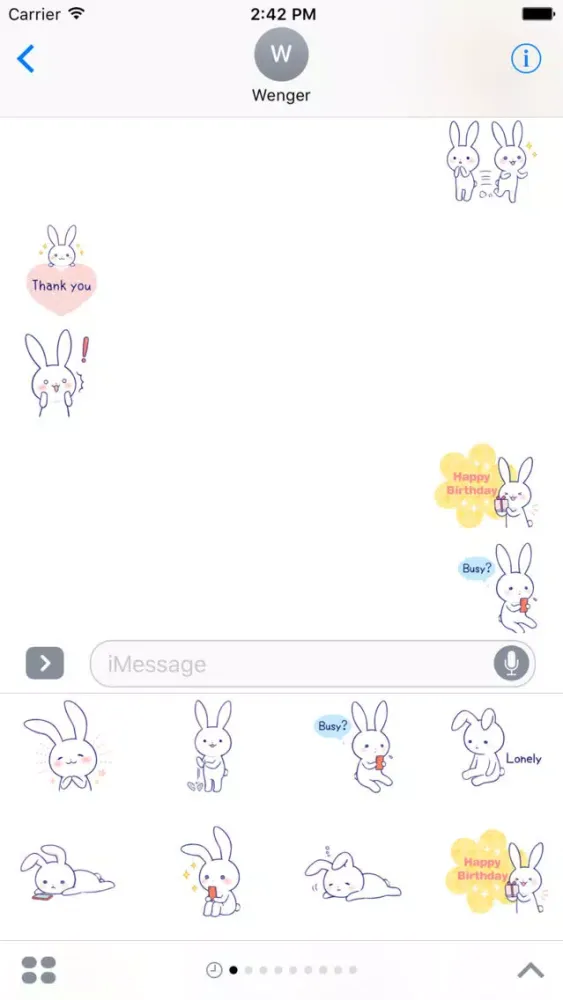 ภาพหน้าจอของ Rabbit Fun Stickers Chat