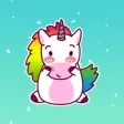 Rainbow Unicorn Cute Sticker Rainbow Unicorn Cute Sticker
