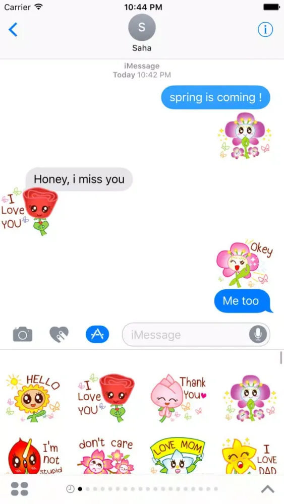 ภาพหน้าจอของ Say It With Flower Stickers