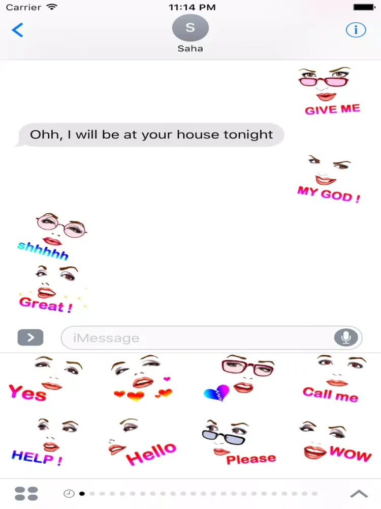 Capturas de tela do Sexy Girl Stickers for iMessage iPad 