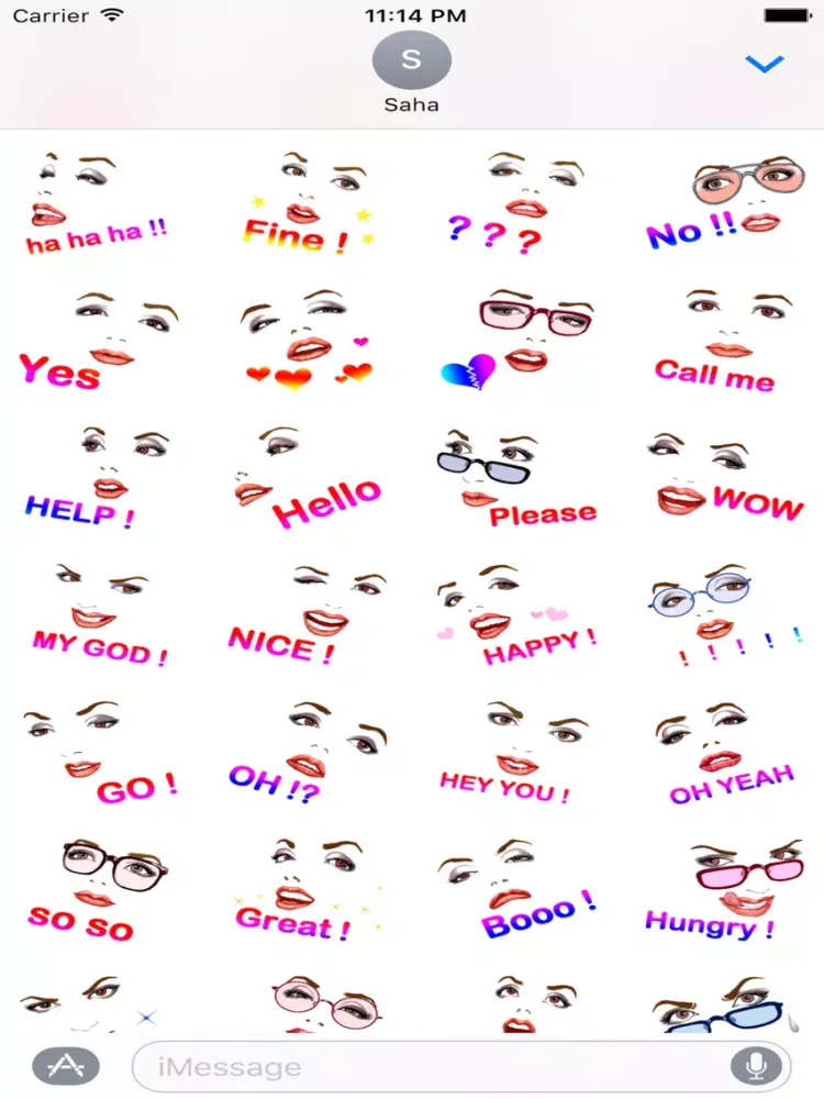 Capturas de tela do Sexy Girl Stickers for iMessage iPad 