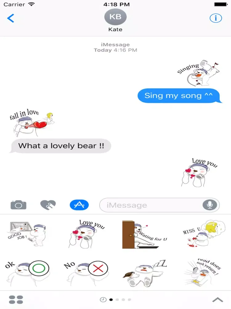 تصاویر Teddy Bear - Cute Animal for iMessage iPad 