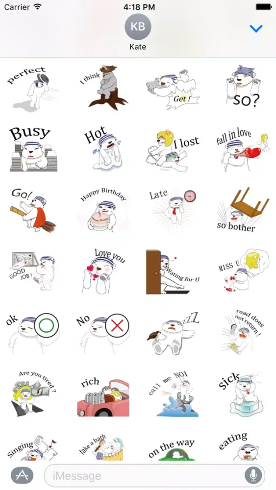 تصاویر Teddy Bear - Cute Animal for iMessage