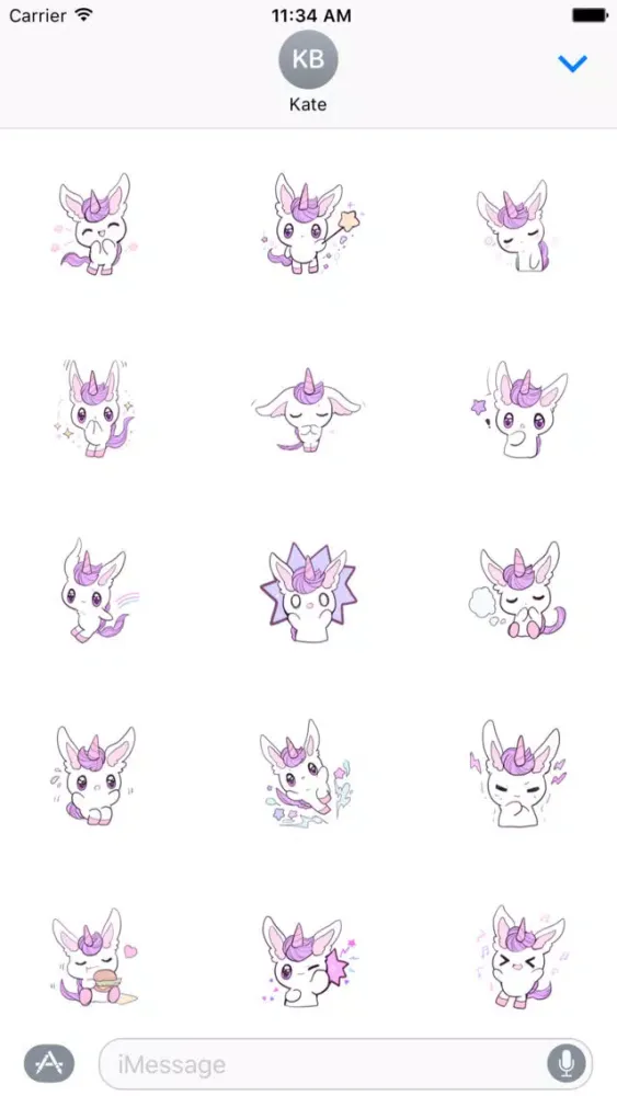 Unicorn Cute Sticker স্ক্রিনশট