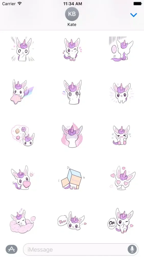 Unicorn Cute Sticker স্ক্রিনশট