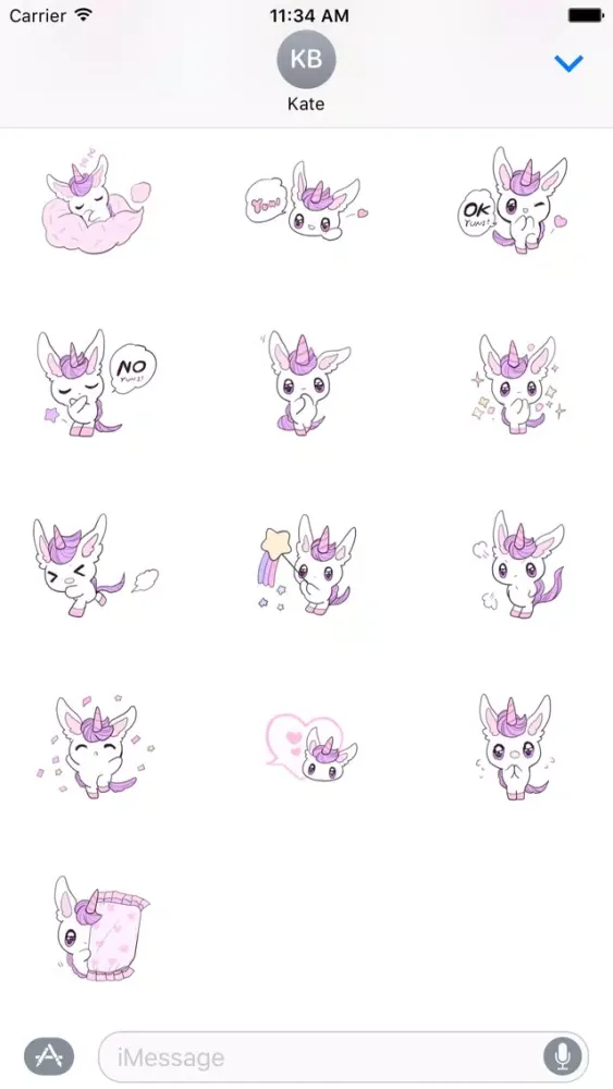 Unicorn Cute Sticker স্ক্রিনশট