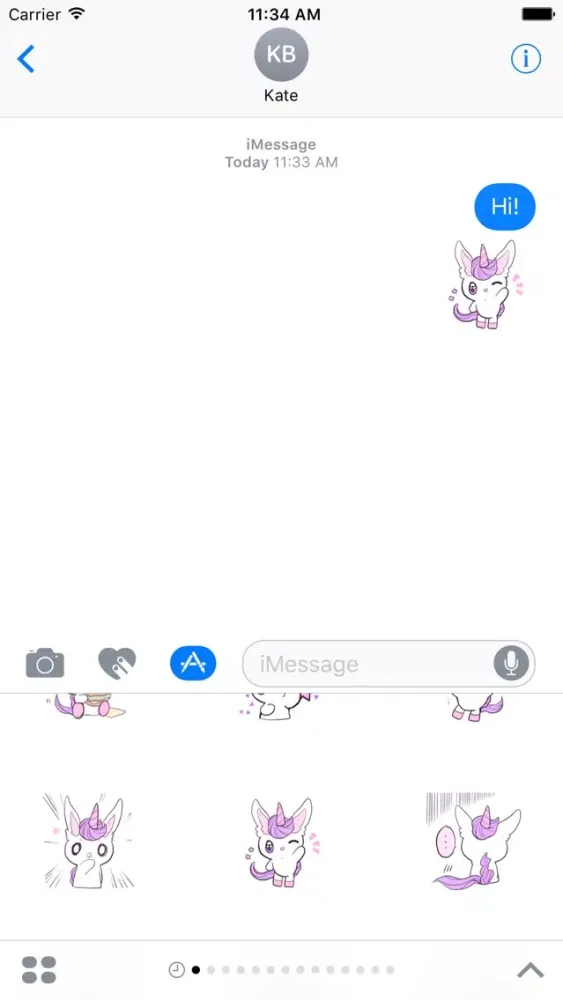 Unicorn Cute Sticker স্ক্রিনশট