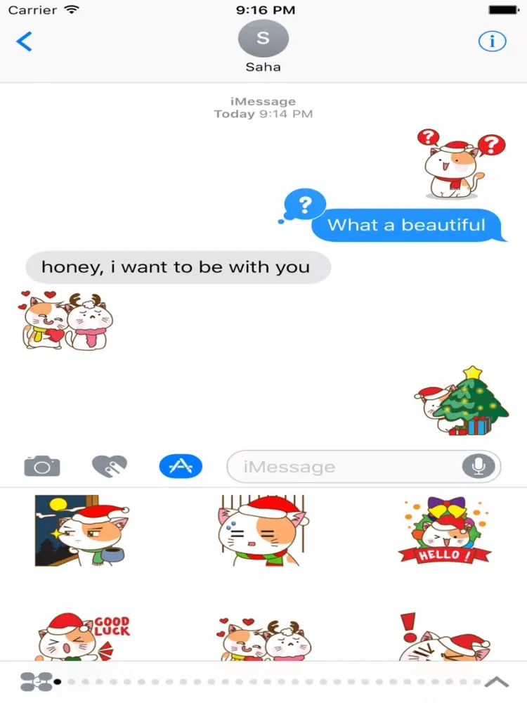 Tangkapan layar Christmas of Pretty Cat iPad 