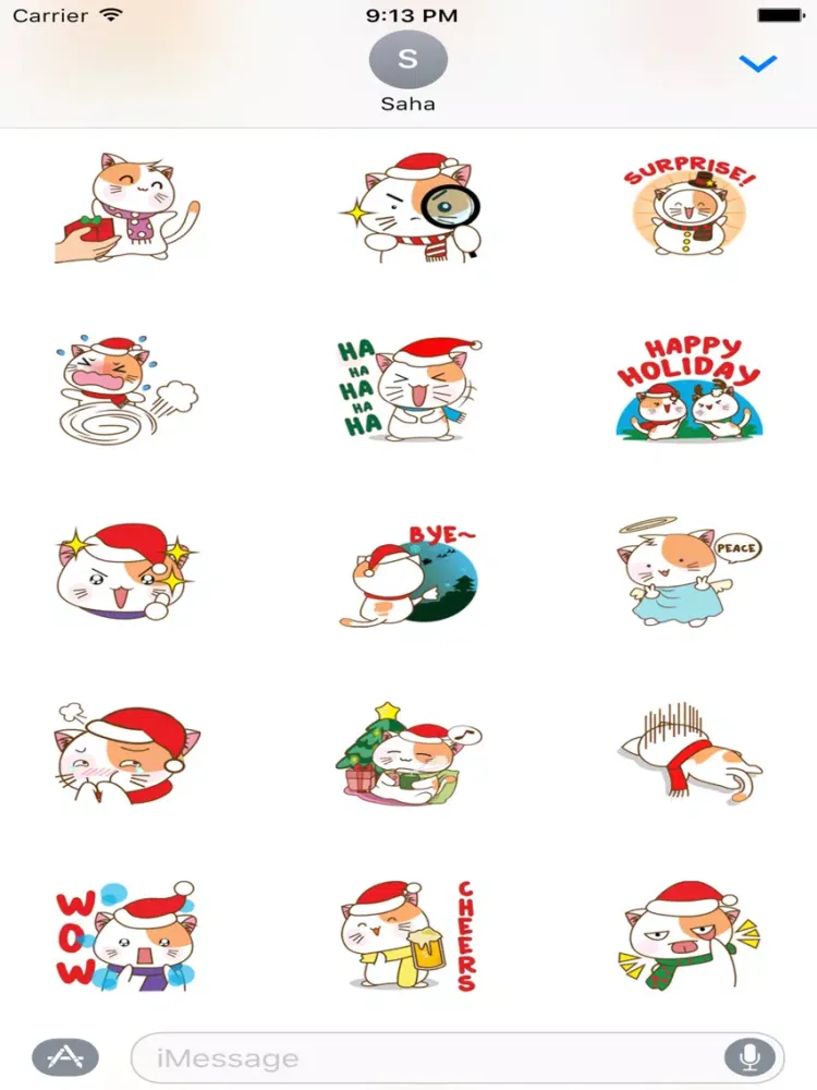 Tangkapan layar Christmas of Pretty Cat iPad 