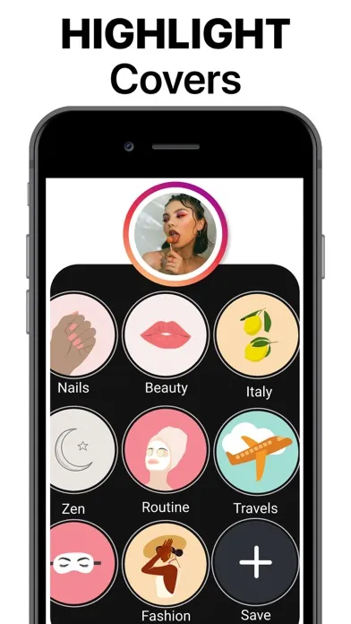 Скриншоты App Highlight Cover Templates
