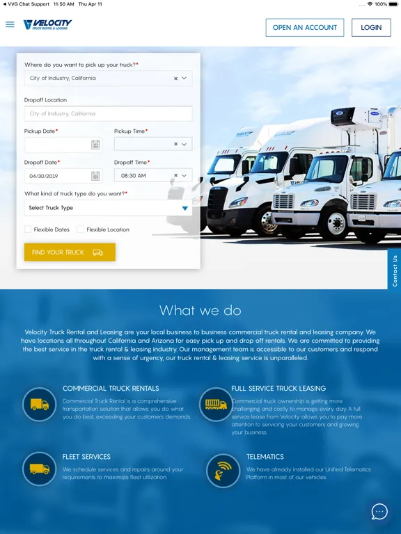 تصاویر Velocity Truck Rental Leasing iPad 