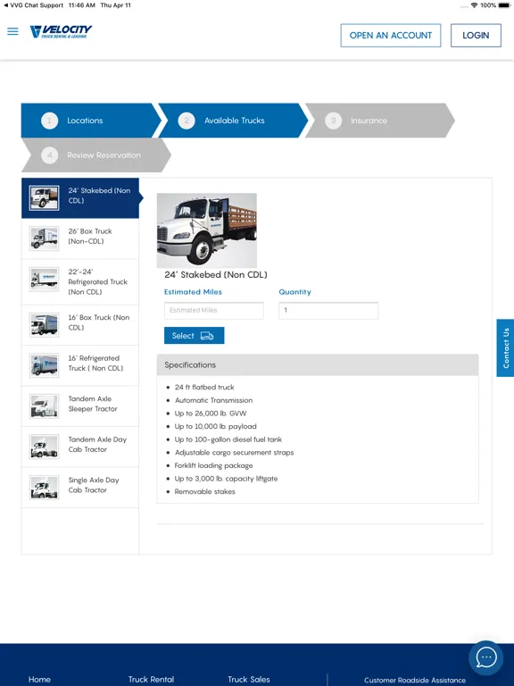 تصاویر Velocity Truck Rental Leasing iPad 