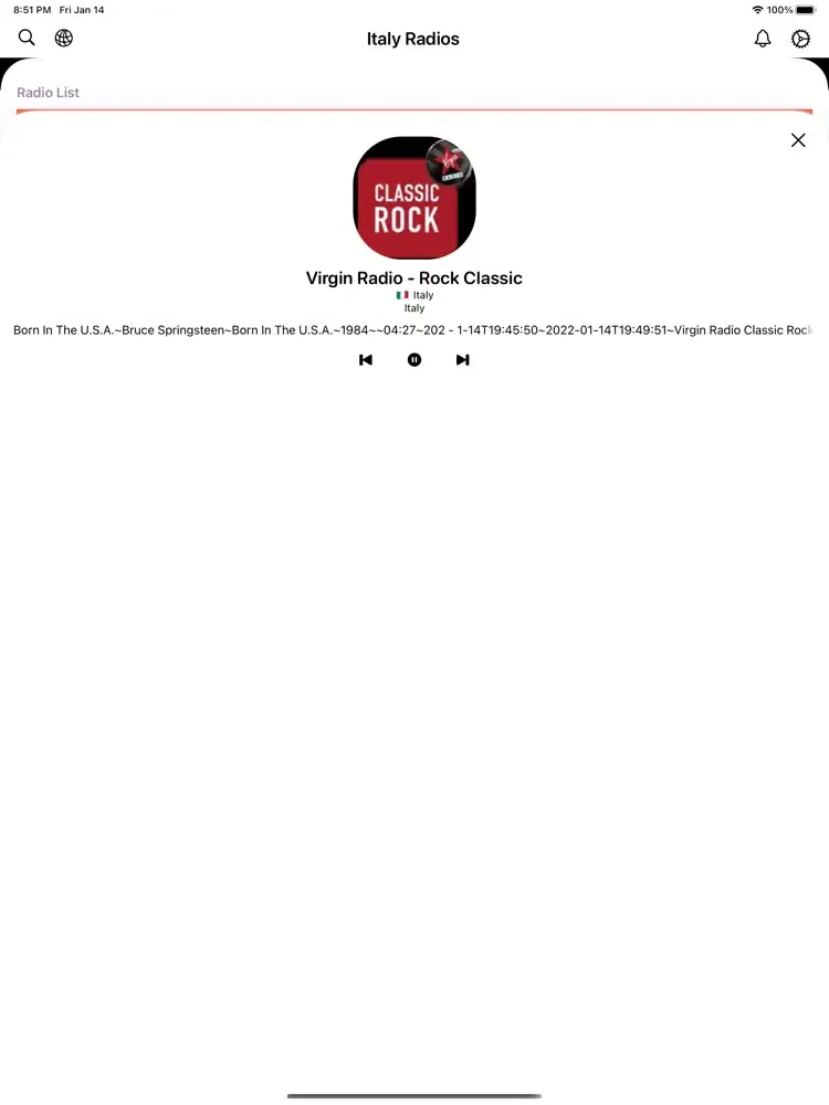 تصاویر Radio Italia - ITA live fm iPad 
