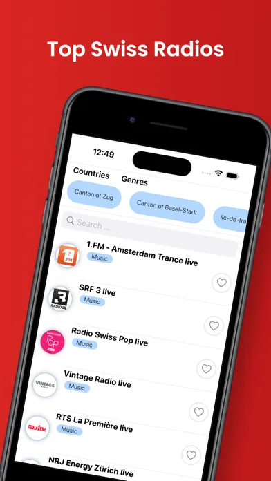 Schweiz Radiosender live hören Screenshots