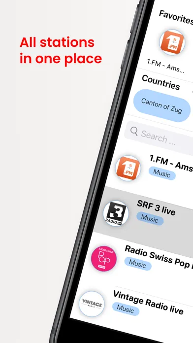 Schweiz Radiosender live hören Screenshots