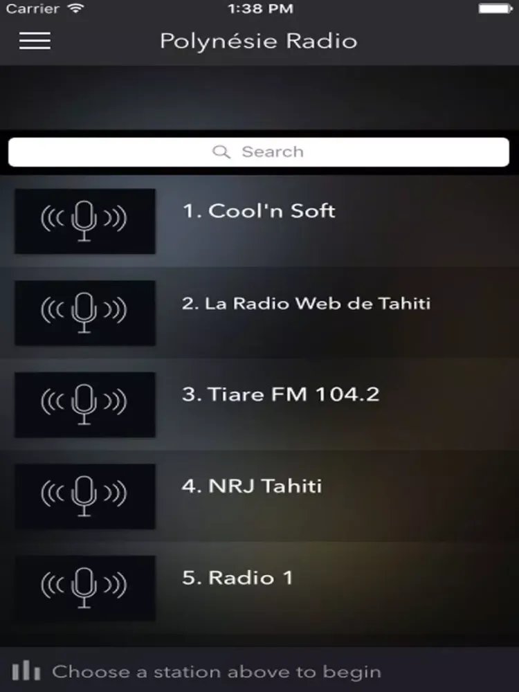 Polynésie française Radios - Top Stations Musique iPad  Screenshots
