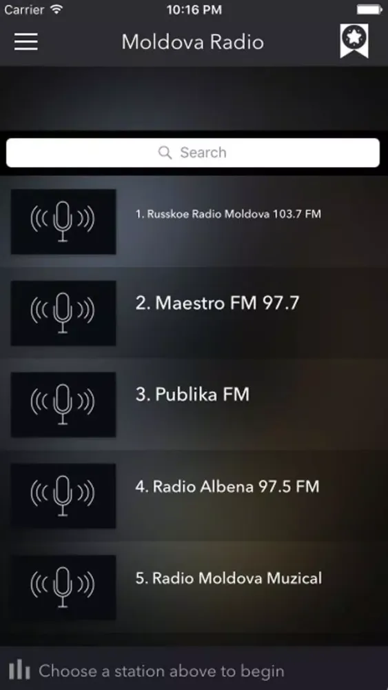 Ảnh chụp màn hình của Moldova Radios - Top Stations Music Player FM