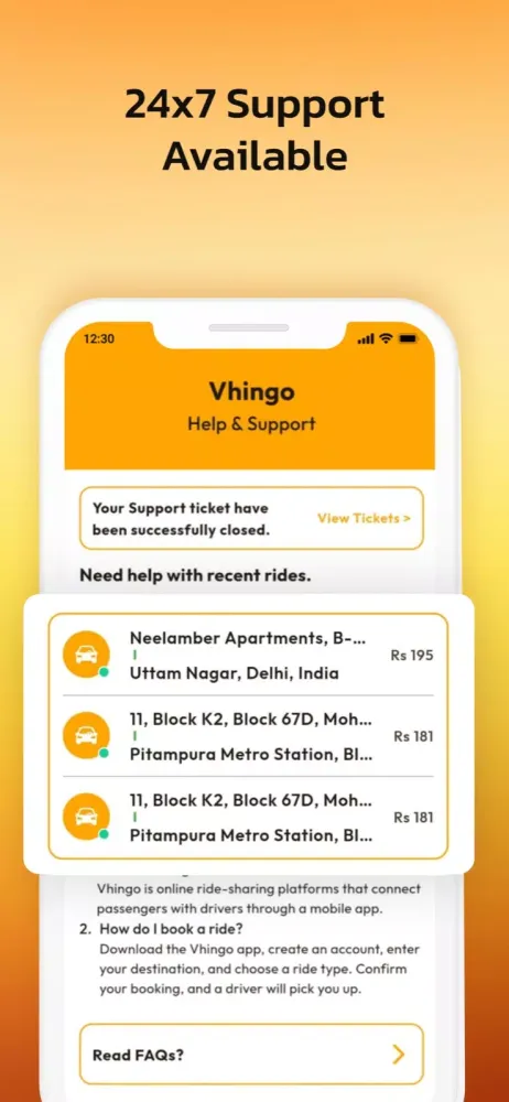 Vhingo - Hire Taxi & Driver Screenshots