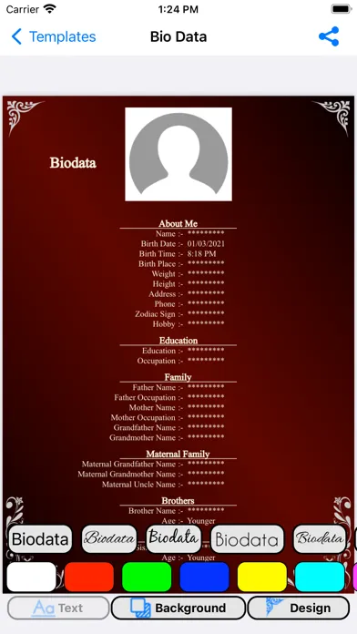 Zrzuty ekranu Marriage Biodata Maker