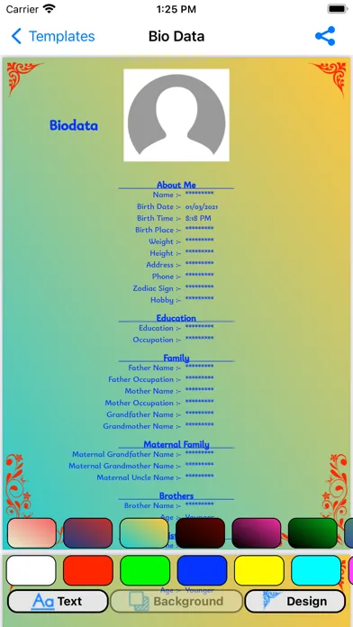 Zrzuty ekranu Marriage Biodata Maker