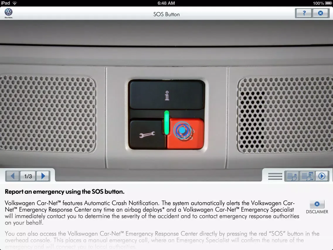 Volkswagen Car-Net Virtual Tour iPad  স্ক্রিনশট