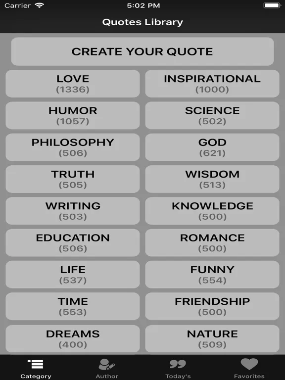 ภาพหน้าจอของ Quotes Library iPad 