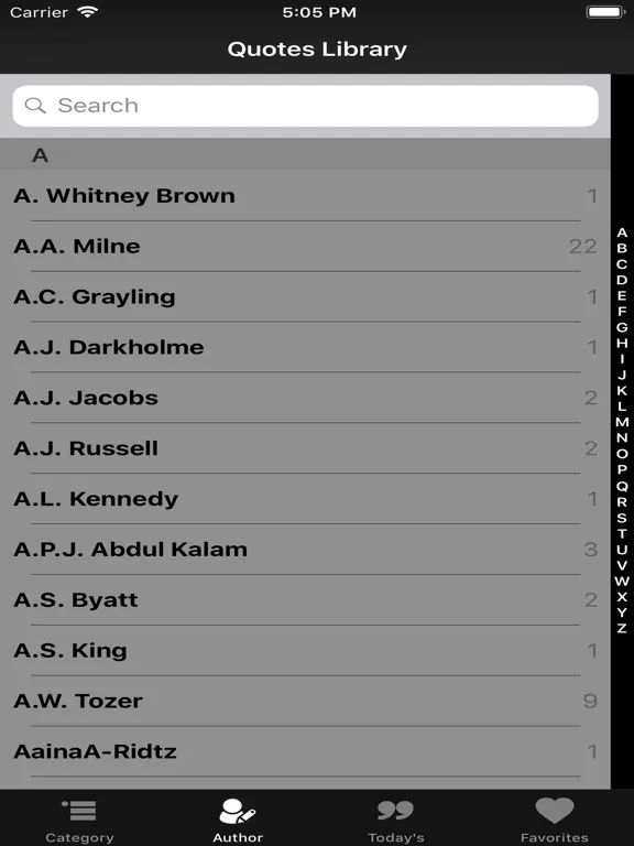 ภาพหน้าจอของ Quotes Library iPad 