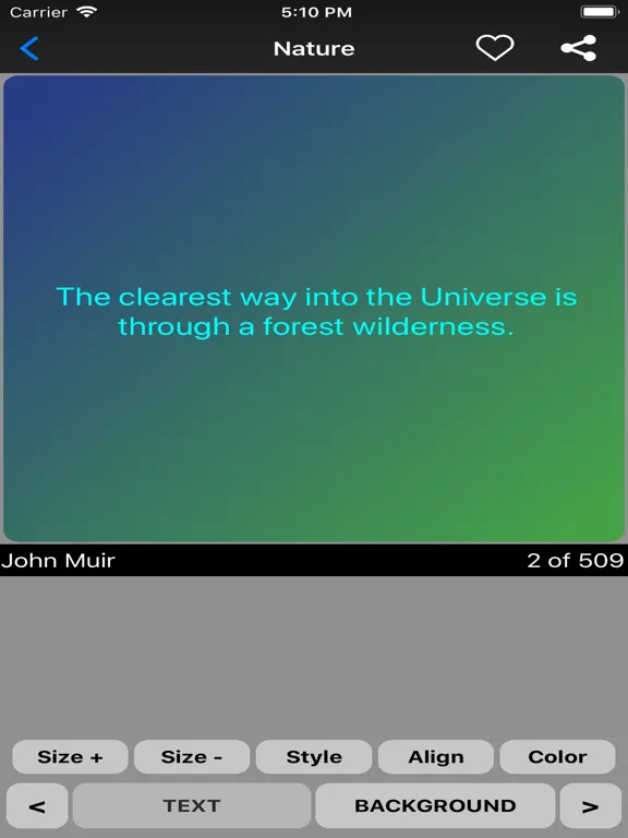 ภาพหน้าจอของ Quotes Library iPad 