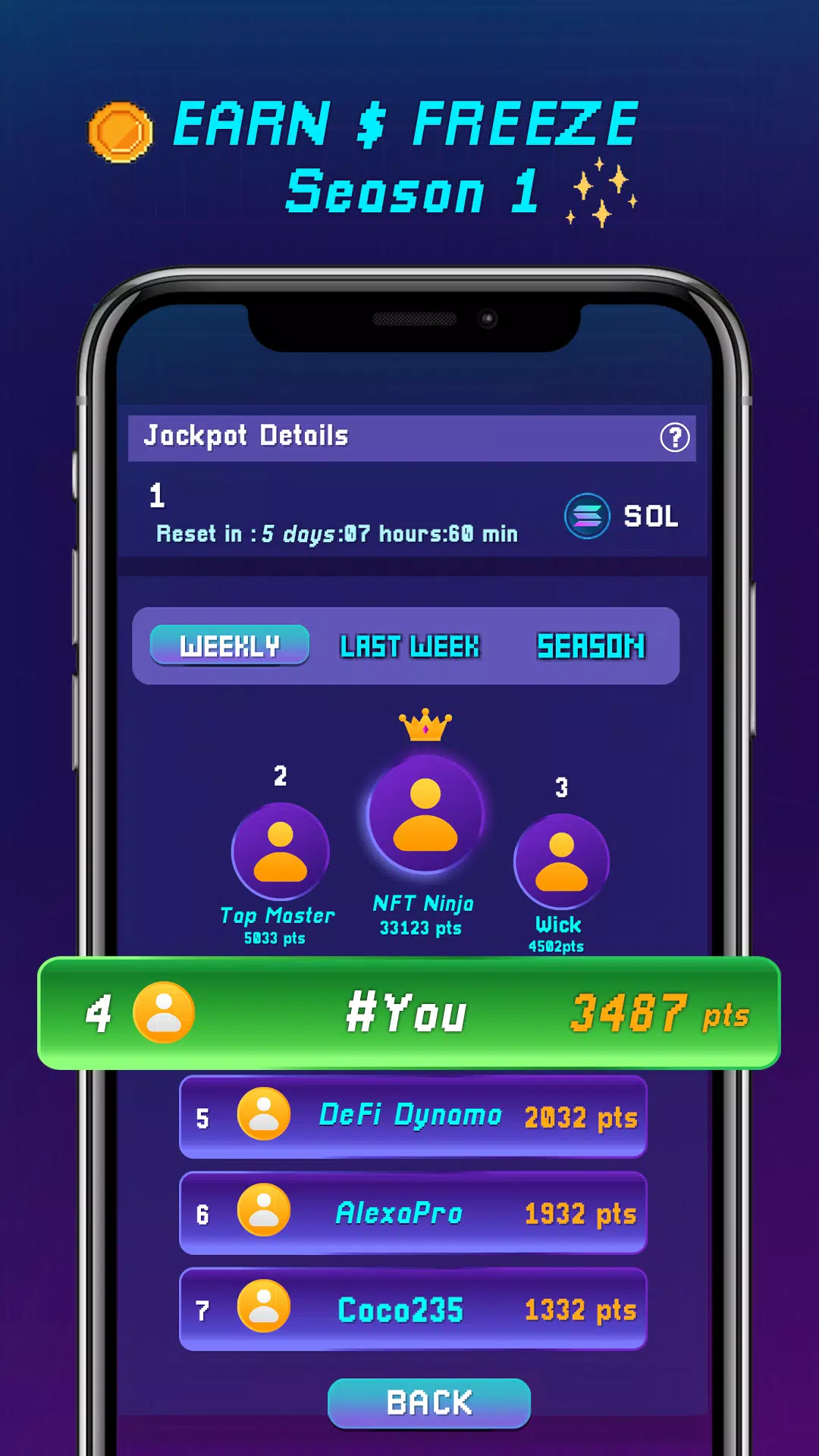 Solana Freeze - Earn Sol Screenshots3