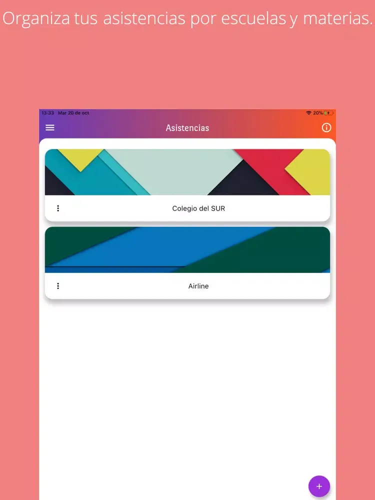 Asistencias iPad  Screenshots