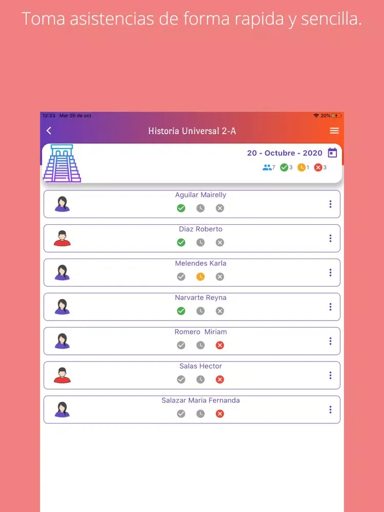 Asistencias iPad  Screenshots