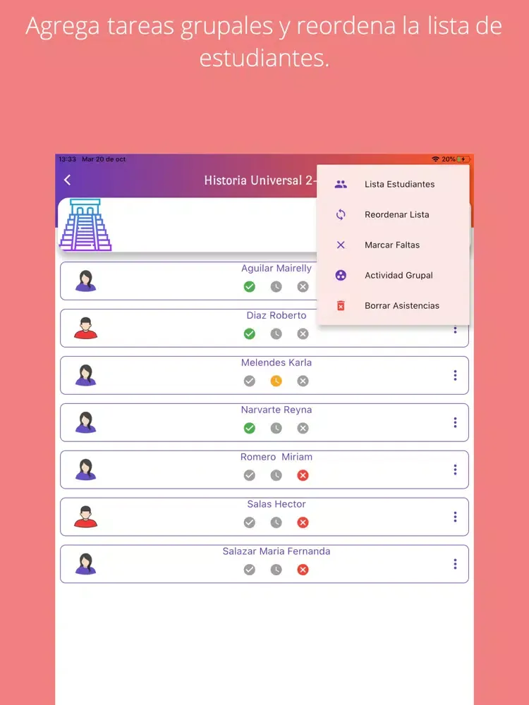 Asistencias iPad  Screenshots