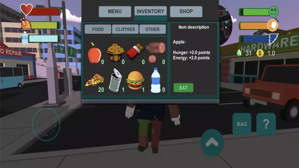 Captures d'écran de Hobo life simulator FE