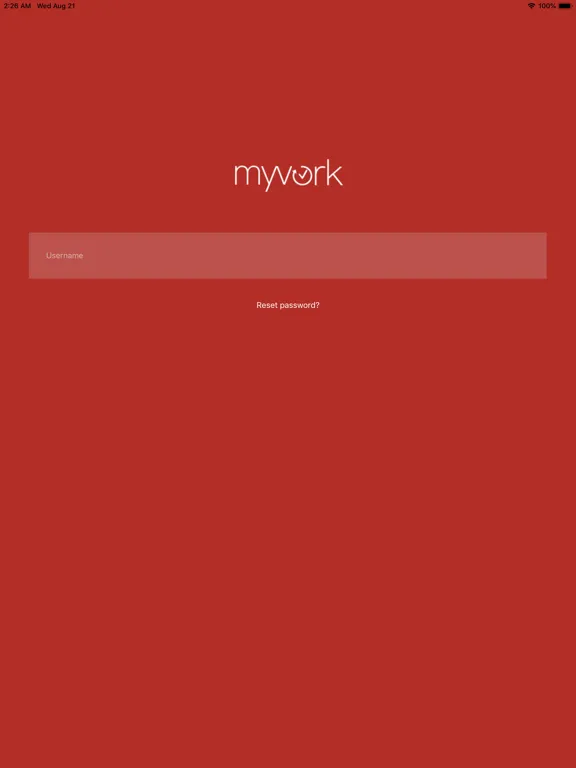 Ảnh chụp màn hình của MyWork iPad 