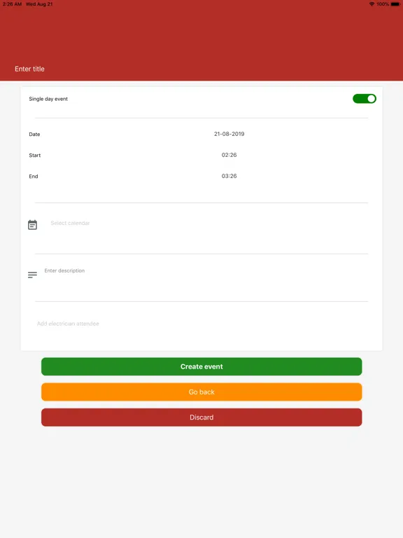 Ảnh chụp màn hình của MyWork iPad 