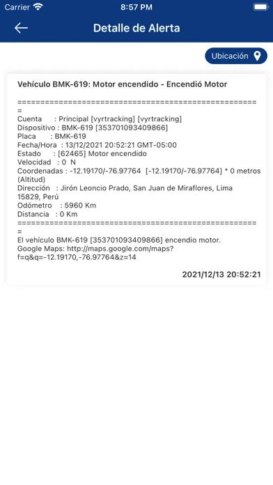 Ảnh chụp màn hình của Satelital Perú GPS