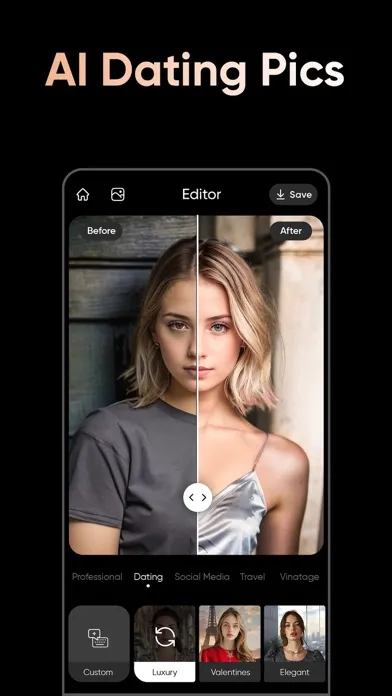 Captures d'écran de PhotoTune: AI Photo Enhancer