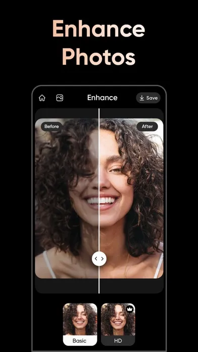 Captures d'écran de PhotoTune: AI Photo Enhancer