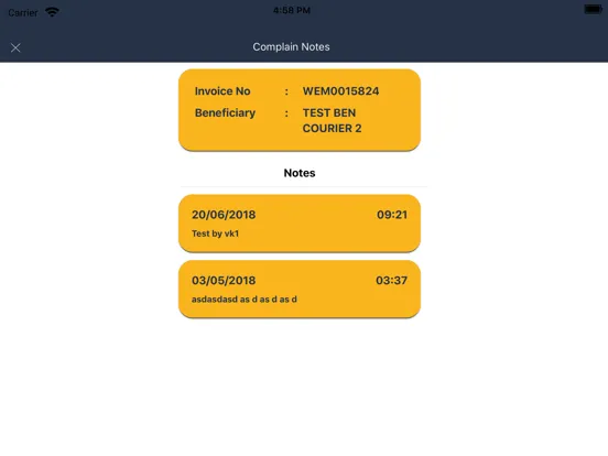 AToZ Courier iPad  স্ক্রিনশট